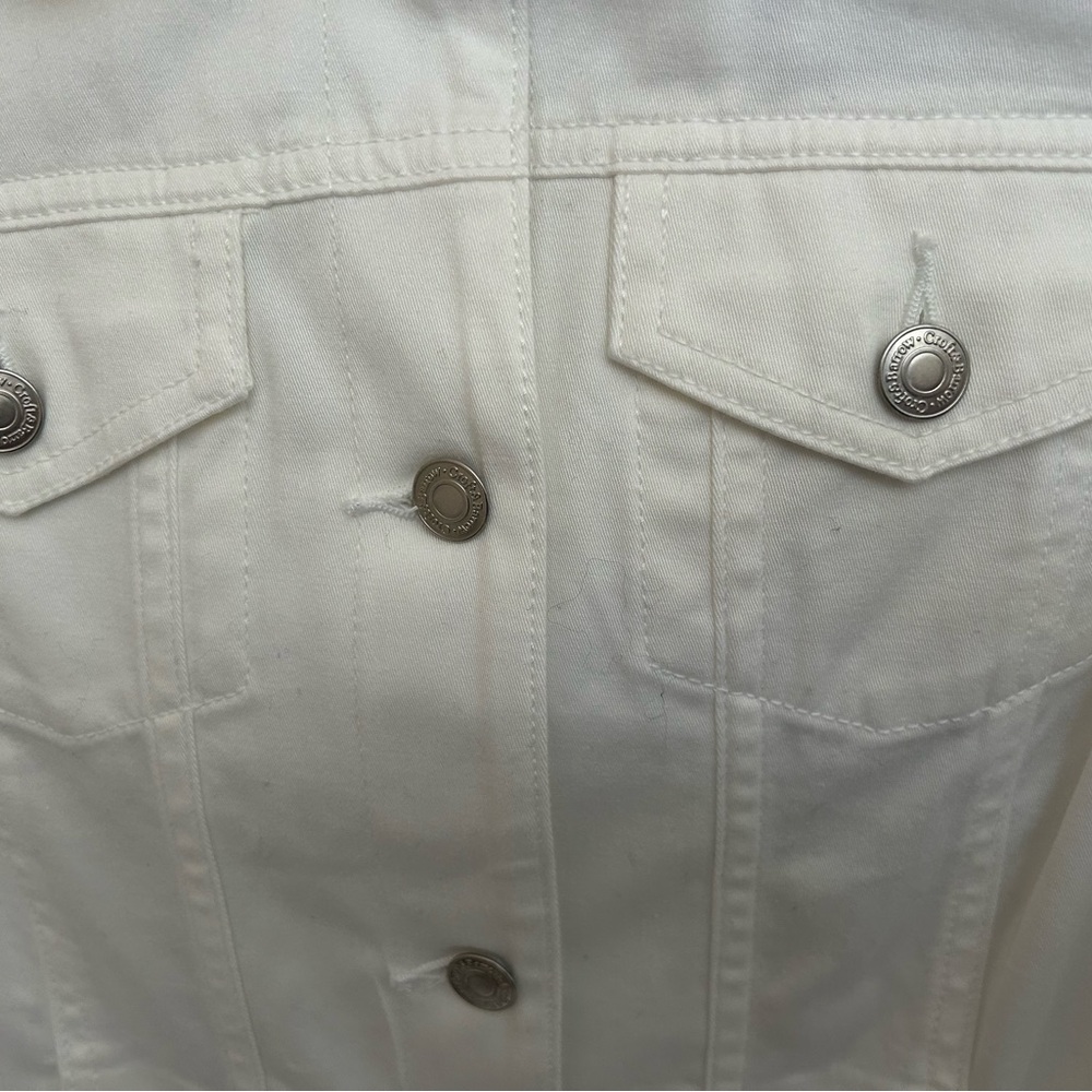 Croft & Barrow Classic White Jean Jacket - Picture 3 of 7